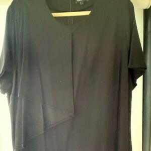 Elegant Black Asymmetrical Top